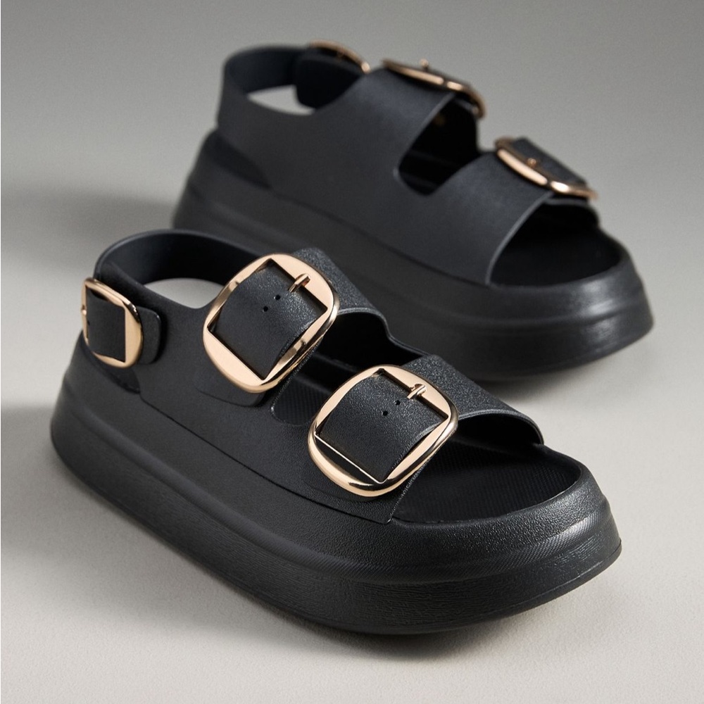 Jeffrey Campbell Blithe Platform Buckle Sandals N… - image 1